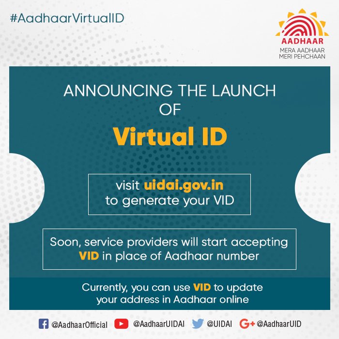 UIDAI launches Virtual ID