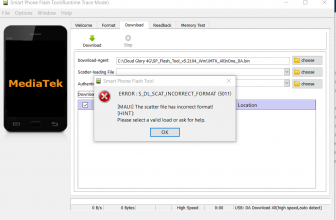 smart phone flash tool checksum mismatch scatter